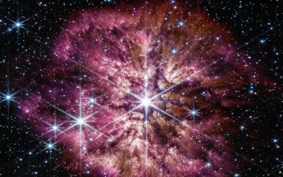 JWST Captures Stunning Portrait of Dying Wolf-Rayet Star WR-124 in Cosmic Farewell